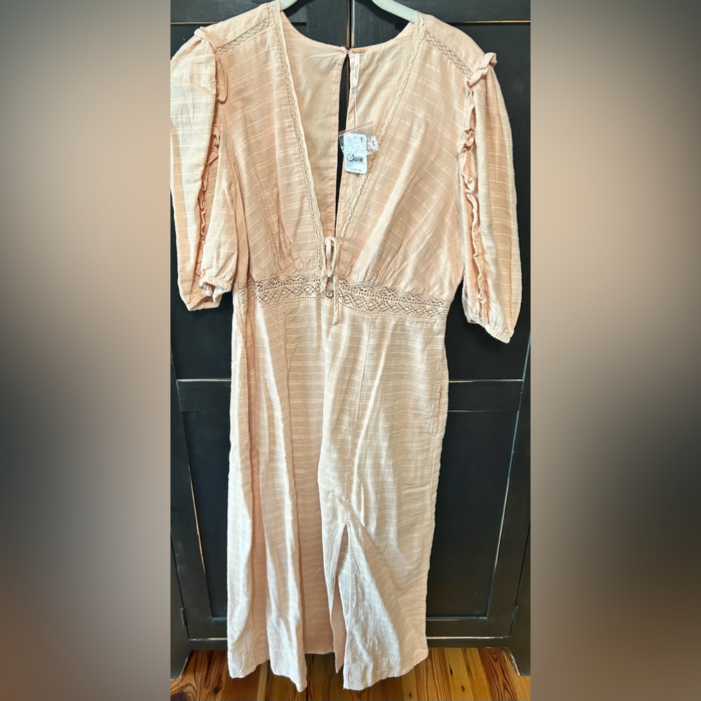Free People midi dress light pink